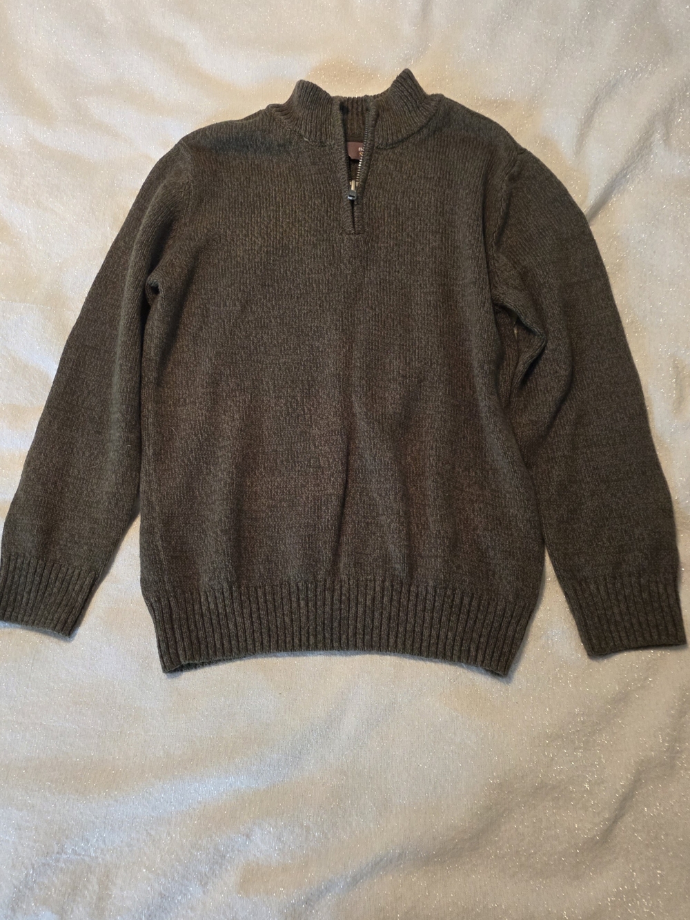 NWT Rumi Ryder Boys Dark Green Q-Zip Mock Neck Sweater Size S Stitch Fix
